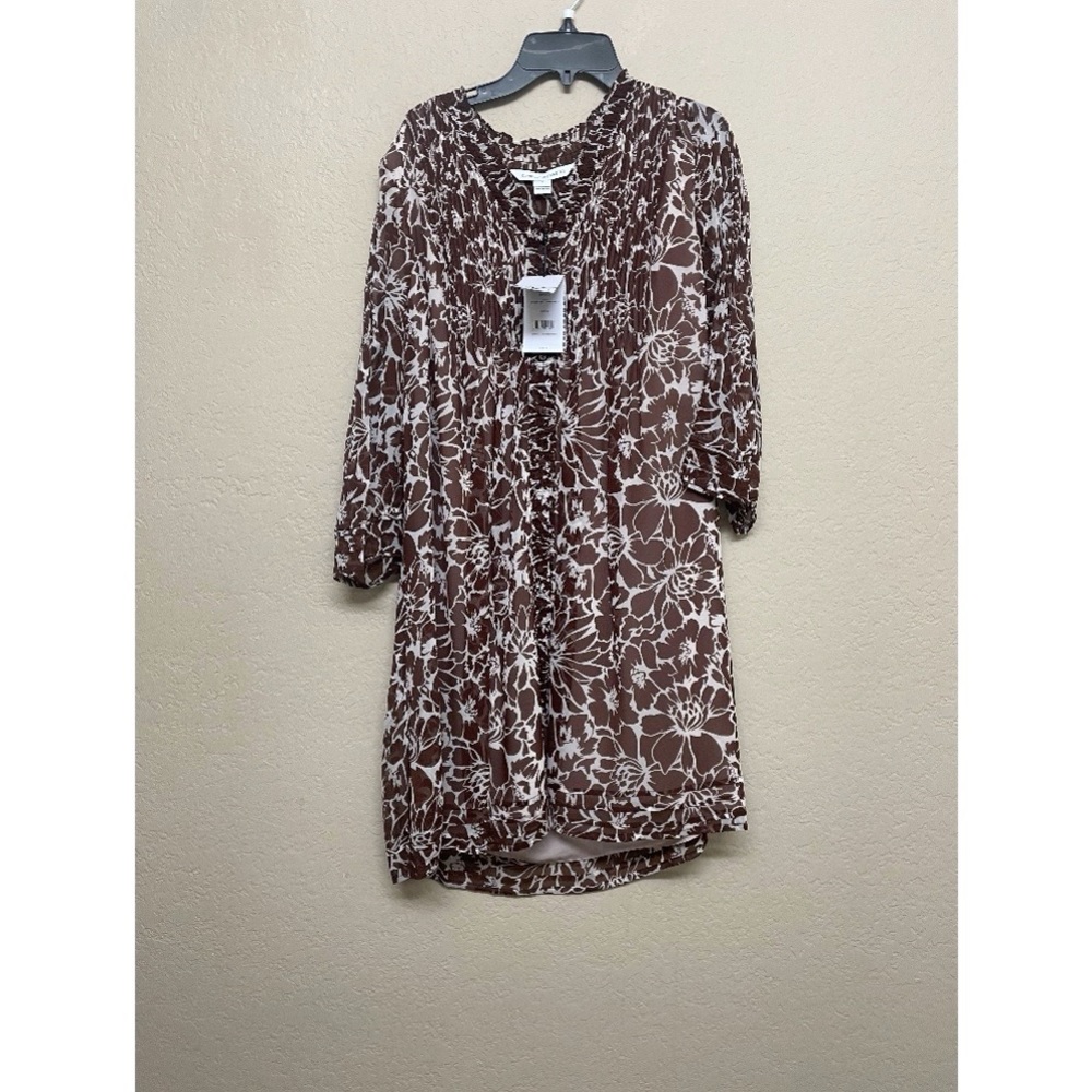 DVF Layla dress chocolate dahlia